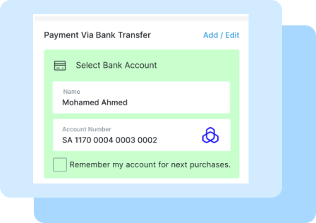  Request to Pay via bank transfer            